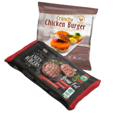 Black Angus burgers
pak à 500 gram of crunchy
chicken burger zak à 1 kilo